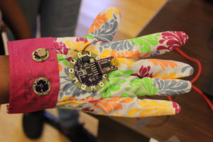 A glove device at the Wearable device challenge 