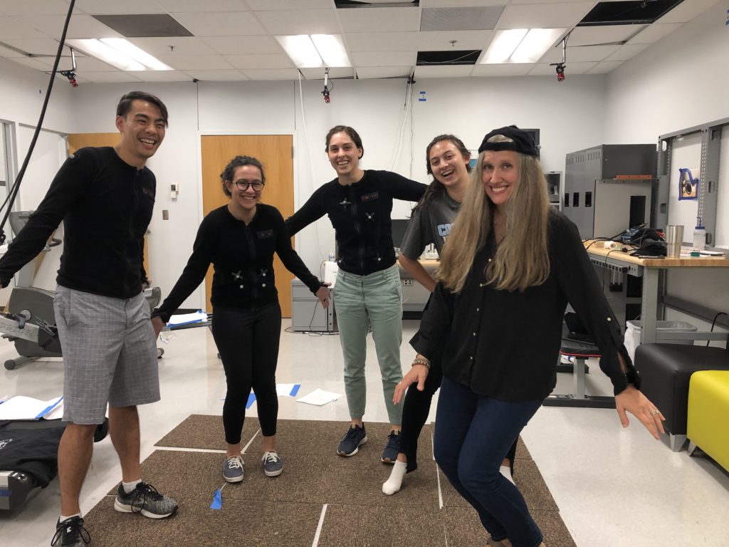 Group photo of students in motion caption lab.