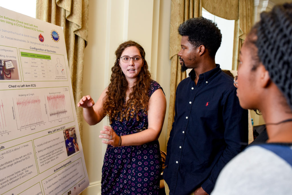 RET participant presenting her research.