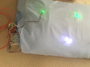 Pillow case with sensor